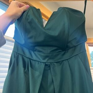 Elegant Green Strapless Romper